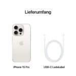 APPLE iPhone 15 Pro 5G 128 GB Titan Weiß Dual SIM